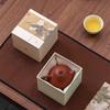 Porcelain Ceramic Antique Jianzhan Teacup & Silver Kettle Gift Packaging Box