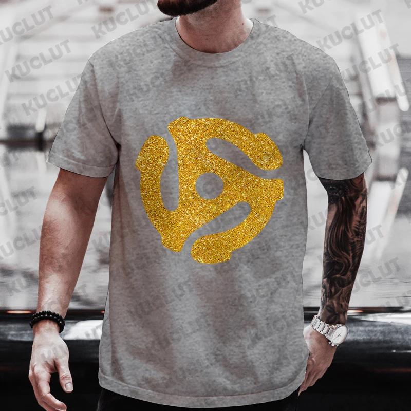 Phonograph Record Print T-shirts Spindle Adapter Dj Music Geek Funny Tshirt T-Shirt Tee Shirt UnisexLadies Youth Tops