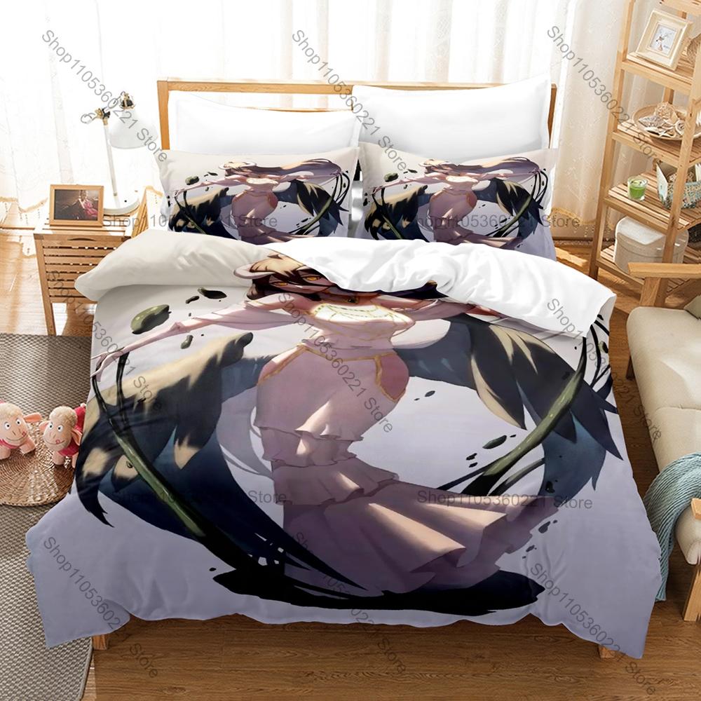 Cool Personality Overlord Anime Theme New Duvet Cover Set Soft Microfiber Bedding With Pillowcases For Single Twin Full Bed Anim