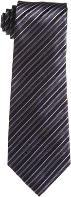 [Hiroko Koshino Homme] Striped Necktie 003254-20000-2905 02 Charcoal Gray Base, Purple Stripe FREE