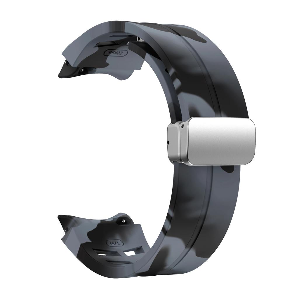 Sport Silikonarmband för Samsung Galaxy Watch 7 6 4 44mm 40mm Magnetiskt Knapparmband för Galaxy Watch 6 Classic 43 47mm watch 5 Pro 45mm Armband