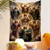 Seven Archangels Catholic Names Gold Spiritual Bohemian Tapestry for Fans Home Decor