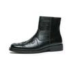Men Casual Boots Fashion High Quality Leather Western Cowboy Leather Shoes Male Men'S Top British Outdoor High Quality Material for Durability