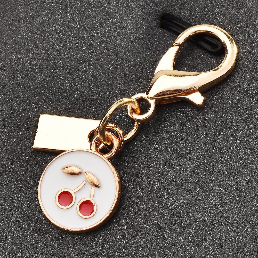 Cherry Keychain Jewelry Bag Pendant Fashionable And Exquisite Crystal Resin Cherries Car Keychain Pendant Female