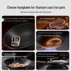 Kangbakh Deep Cast Iron Non-stick Wok & Frying Pan