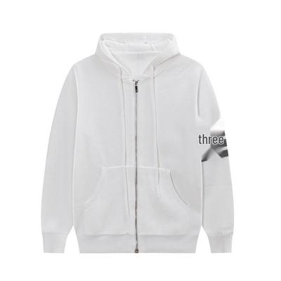 TB JL Classic Unisex Wool Knit Zip-Up Hoodie with Four Bar Design