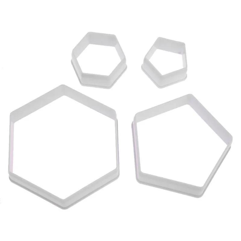 

4 Pcs/Set Football Plastic Cutter Fondant Cookies Embosser Tool Set Mold Cake Decorating Tool Sugarcraft Bakeware