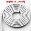 5m Car Anti-Collision Decorative Strip Universal U-Shaped Protection Door Side Seal Built-In Steel Plate Anti-Collision Strip Interior Mirrors 6