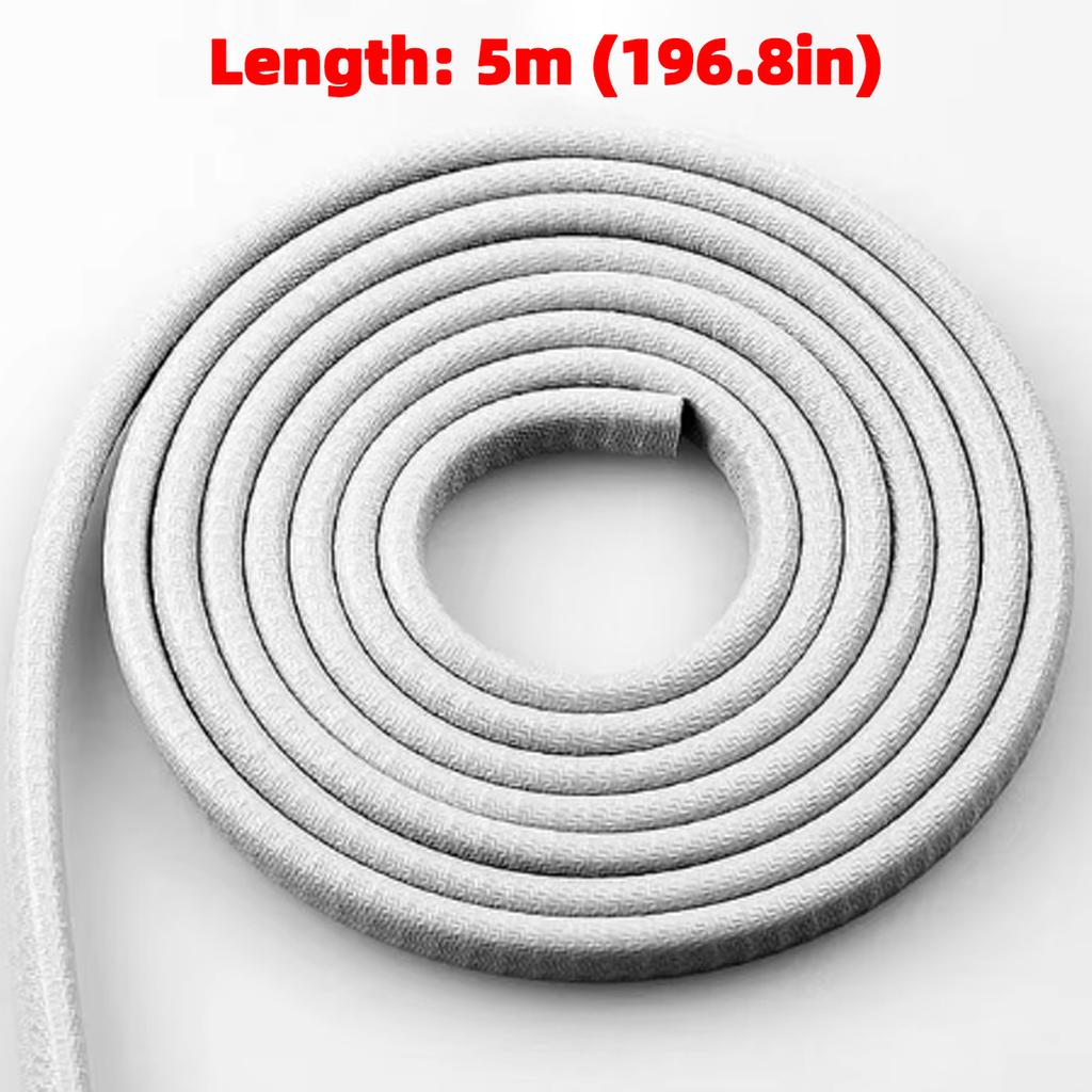 5m Car Anti-Collision Decorative Strip Universal U-Shaped Protection Door Side Seal Built-In Steel Plate Anti-Collision Strip Interior Mirrors 6
