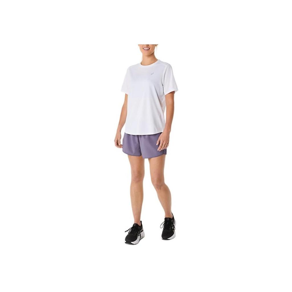 Asics Silver Lightweight Comfortable Round Neck Short Sleeve T-Shirt Women Tops Bright-White 2012D144-100