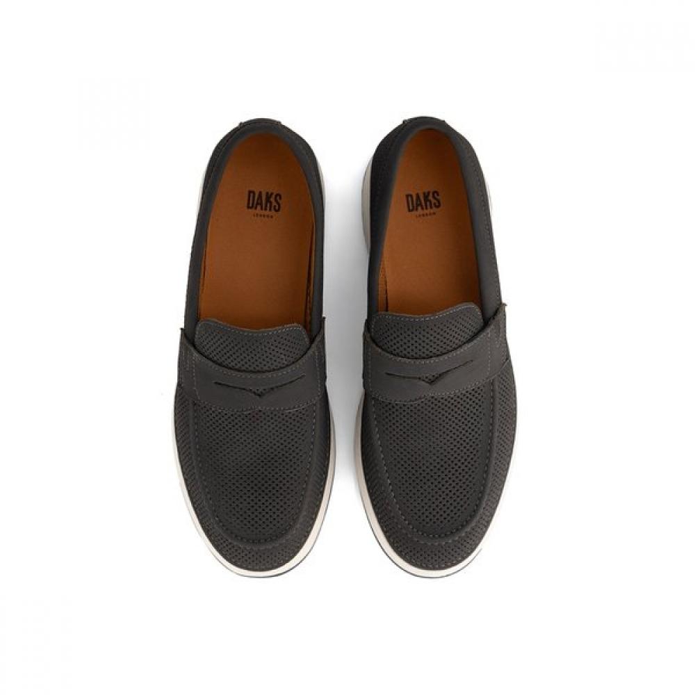 Daks Men S meSh caSual loaferS Gray Drr610na70