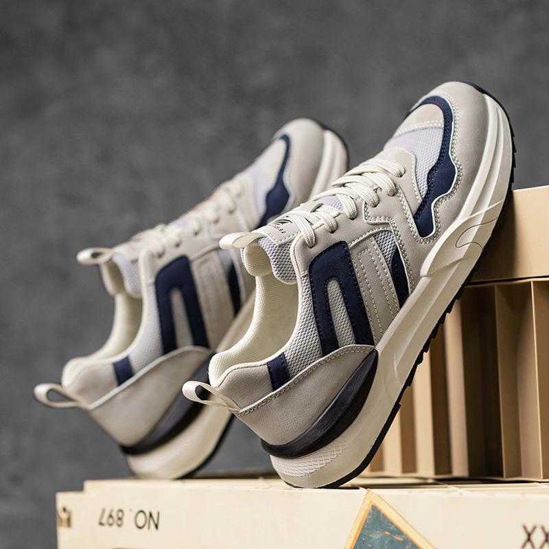 Casual Men's Shoes Autumn Sports Thick-soled Heightening Breathable Retro Running Shoes