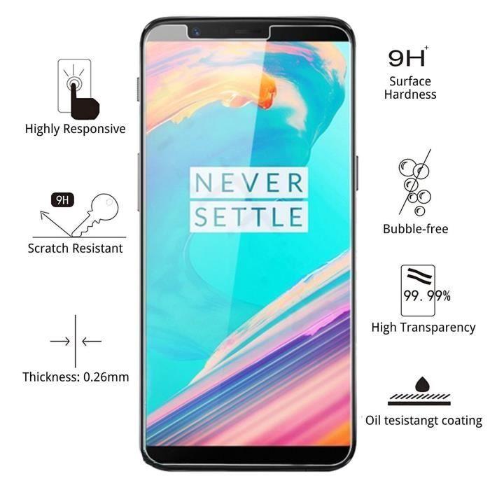 Film Vitre Protection Ecran - PHONILLICO - ONEPLUS 5T - Verre Trempé - Ultra Résistant - Transparent