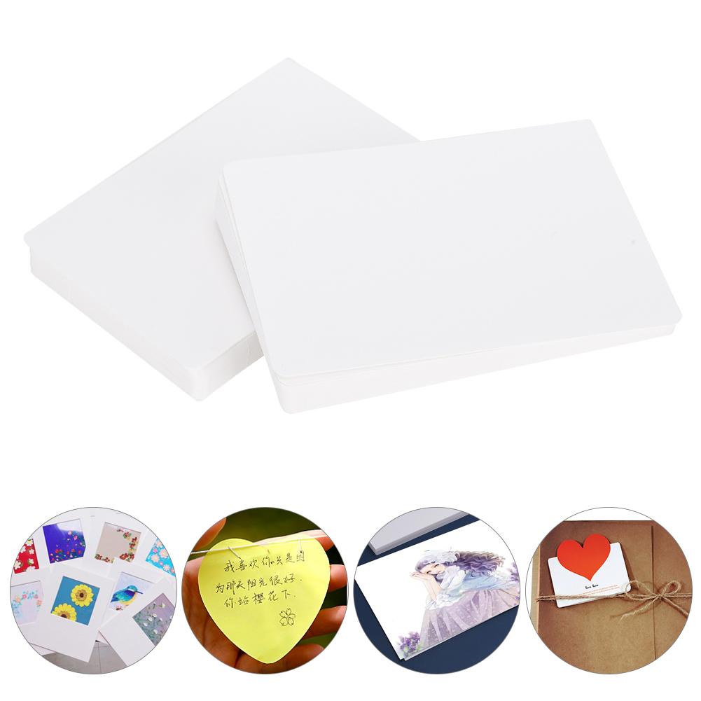 100Pcs White Cardstock Paper Thick Chipboard  Used for Book Cover Tagboard Photobook EnvelopeRound Angle