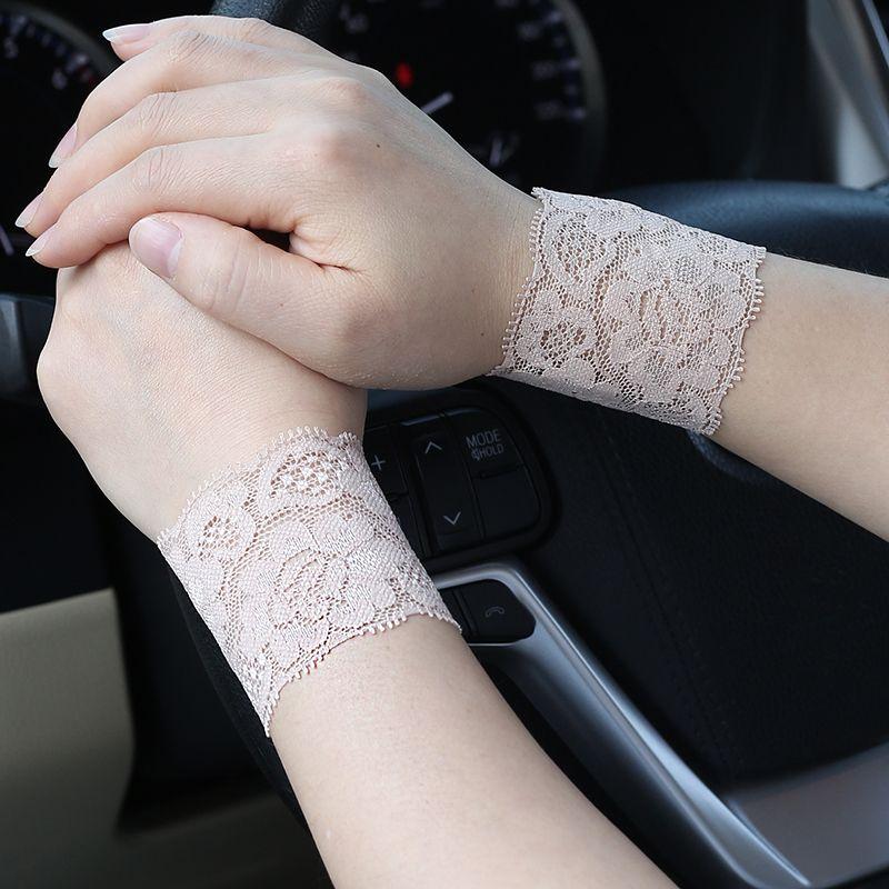 Scar Covering Tattoo Tattoo Sun Protection Female Lace Lace Wristband Decorative Cuff Thin Short Driving High Elastic Wristband