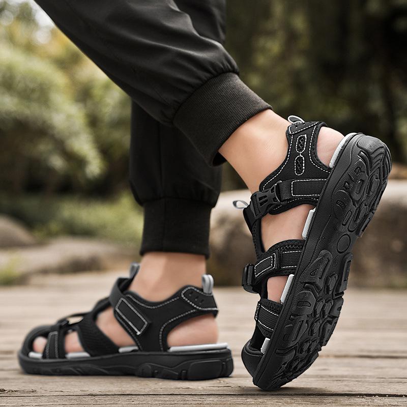 Foreign Trade New Men's Sandals Simple EVA European and American Style Large Size Beach Shoes Outdoor Beach Casual Bag Head Sandals