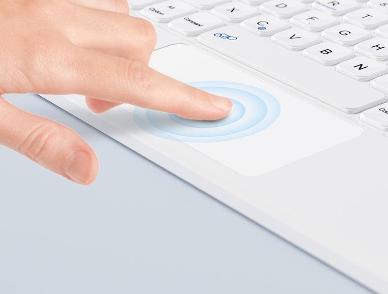 BOW Hangshi X19C Silent Touch Bluetooth Keyboard for Apple & Huawei Tablets - Ideal for Office and Girls' Use