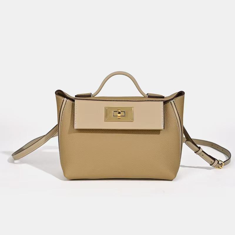 

Новая женская сумка из коровьей кожи, сумка через плечо, модная трендовая сумка-мессенджер, сумка большой вместимости, ретро сумка-пельмень 21*10*16cm верблюд