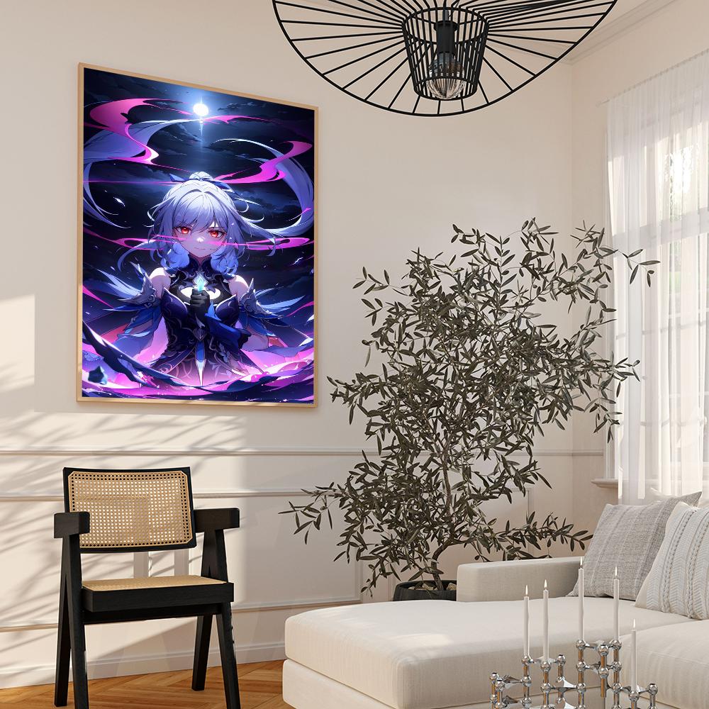 Game Honkai Star Rail Jingliu  Vintage Posters Sticky Whitepaper Prints Posters Artwork Posters Wall Stickers