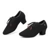 Jazz Latin  Medium Heel Dance Shoes for Women with Breathable Oxford Cloth Modern Dance Shoe Heeled 5CM