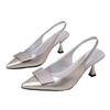 Fashion Ladies Shoes 2025 New Slip-on Elegant Women's Sandals Fashion Shallow Office and Career Plus Size Non-Slip Closed Toe High Heels