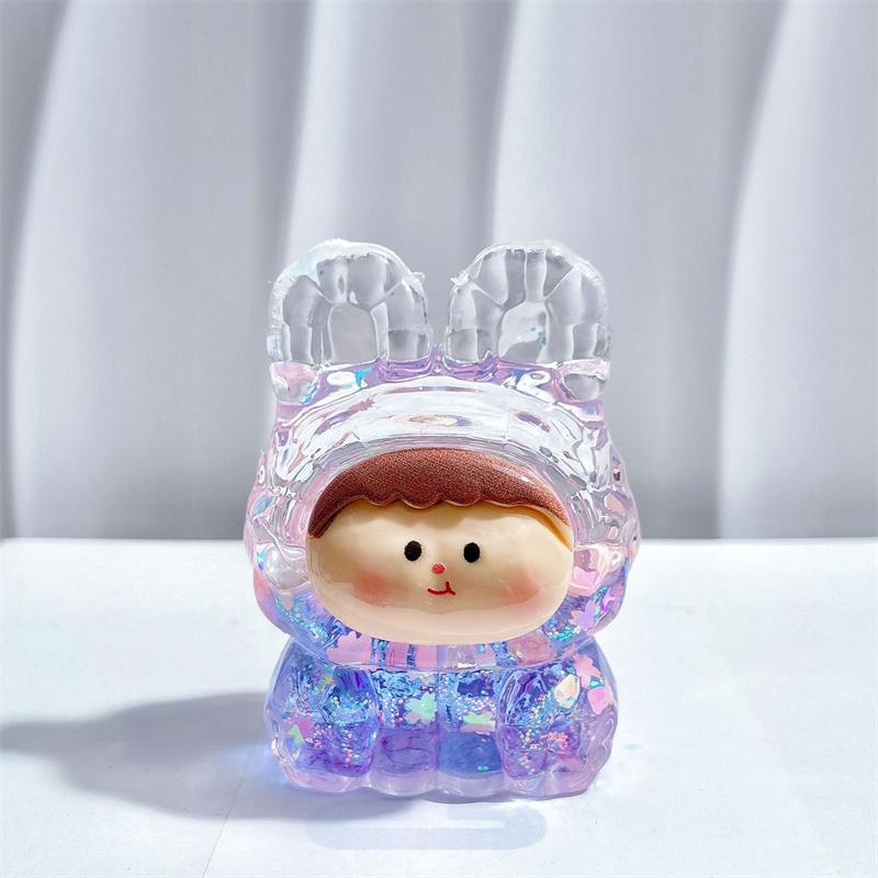 

Акриловые милые в масле креативные зыбучие пески украшения светящиеся в темноте взрывные игрушки для бутылок с зыбучими песками украшения фиолетовый