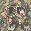 Color-Block Polymer Clay Christmas Earrings - Creative Holiday Jewelry