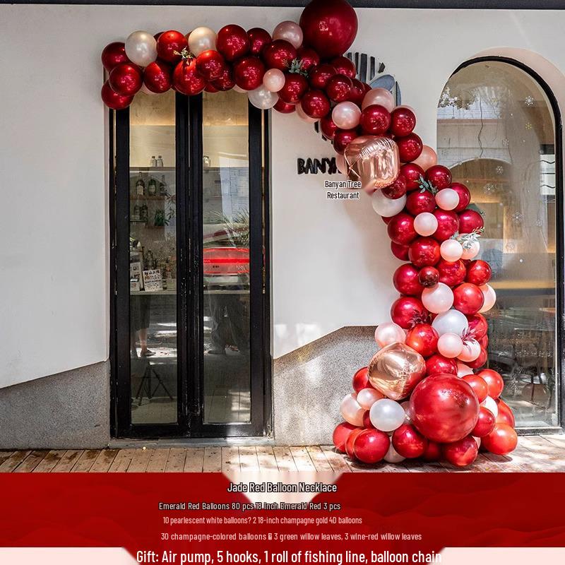 National Day Balloon Column & Flower Basket Decoration for Event Atmosphere
