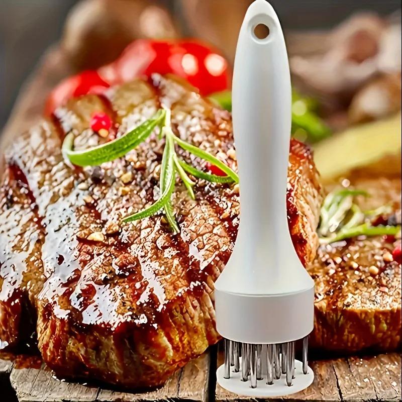 Meat Tenderizer 16-Needle Stainless Steel Tool, Sharp Needle Hammer for Beef, Steak, Chicken, Pork, Perfect for Marinating & Grilling