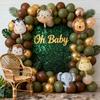 Jungle Animal Head Foil Balloons Wild One Birthday Party Decorations Kids Favors Safari Animals Balloons Baby Shower Supplies