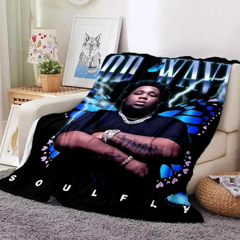 HD Rod Wave D Print Rapper Star Soft Plush Throw Blanket for Living Room Bedroom Picnic Bed Sofa Cover Cozy Flannel