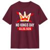 03 28 2026 No Kings Day Vintage Funny Mens T Shirts Leisure Tee Shirt Short Sleeve Crewneck TShirt Cotton New Arrival Clothing