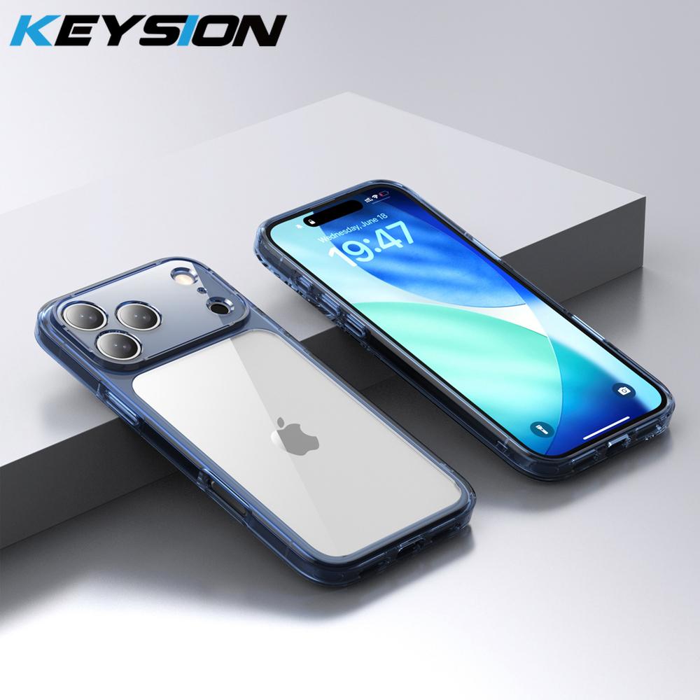 

KEYSION Shockproof Armor Clear Case for iPhone 17 Pro Max HD Transparent Soft TPU Silicone+PC Phone Back Cover for iPhone 17 Pro for iPhone 17 Pro