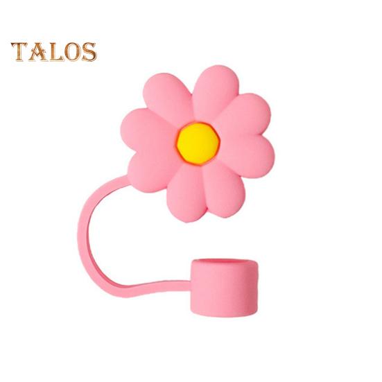 

Силиконовая соломенная крышка, 10 мм/0,4 дюйма, в форме цветка, пыленепроницаемая, защита от насекомых, многоразовые наконечники для соломинок, крышки, забавный мультяшный стакан, аксессуары для соломенных топперов, совместимые розовый