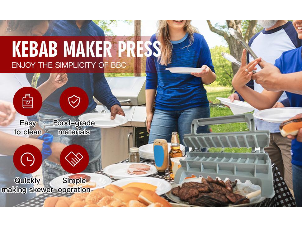 Portable Folding BBQ Skewer Tool: Outdoor Creative Meat Skewer Device