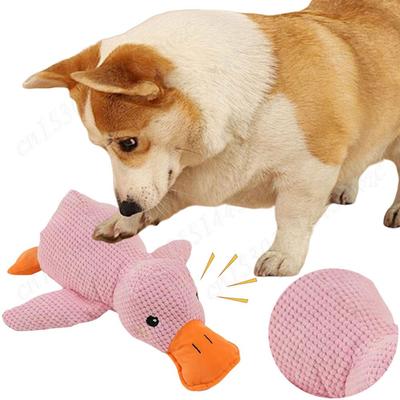 Juguete de Peluche para Perro Juguetes Chillones para Mascotas Juguete Calmante para Perro Pato de Peluche Lindo Juguete Masticable para Limpieza Dental de Mascotas Juguete de Entrenamiento para Perro Accesorios para Perro