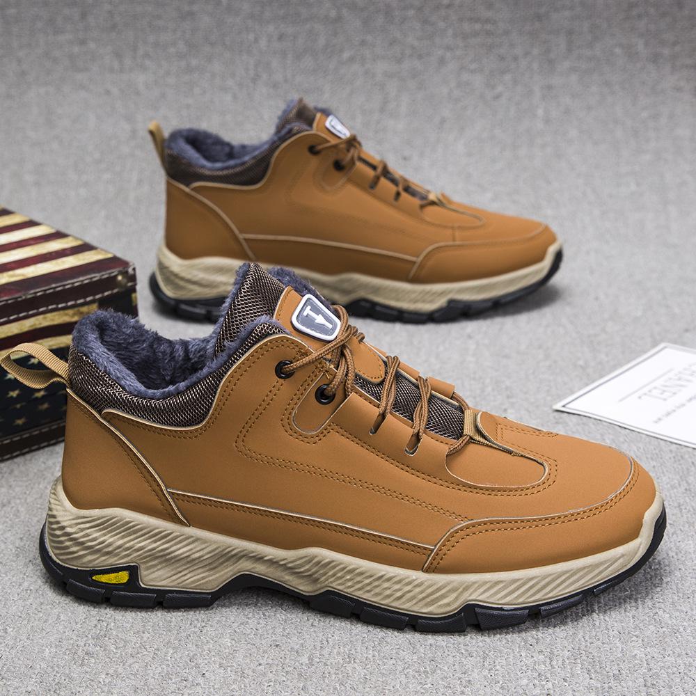 

Men s Thick Velvet-Lined Winter Waterproof Leather Casual Shoes for Snow 44