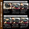 KingCamp Cast Iron Grill Pan, 24cm (Induction Compatible, Direct Heat Compatible, Uncoated), with Folding Handle, Tongs, and Brush, for Yakiniku, Fish