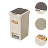 Foot Pedal Trash Bin for Home Use, Rectangle Waste Container Laundry and Office