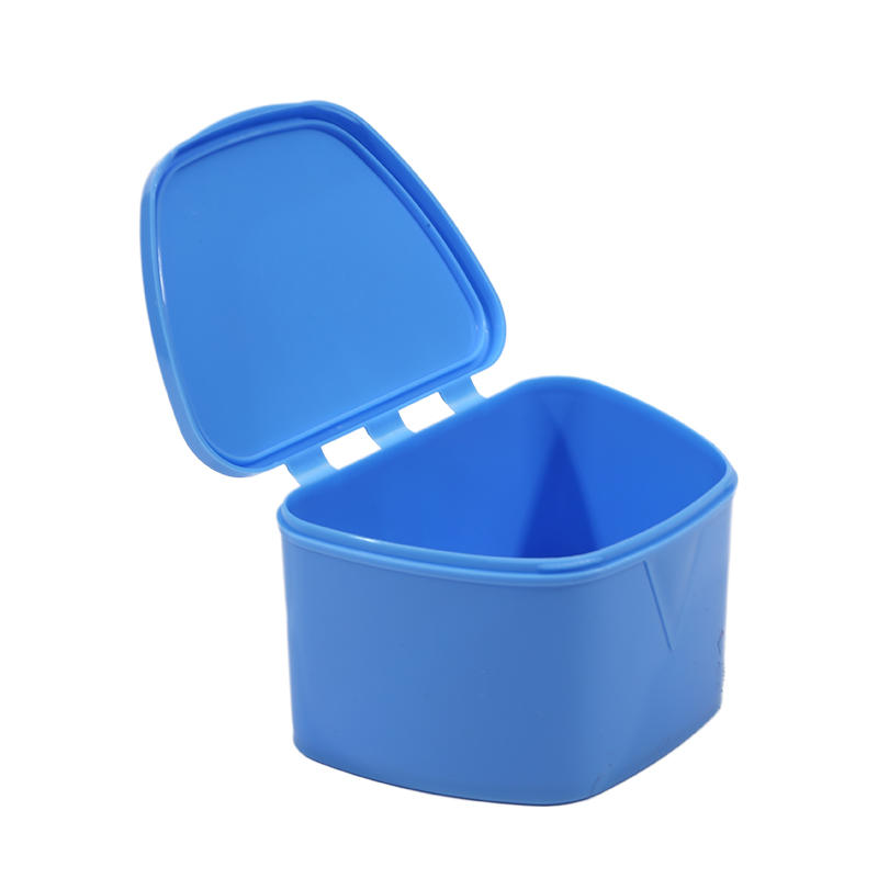 

Artificial Tooth Holder False Mouth Guard Orthodontic Teeth Case Dental Retainer Denture Bath Box Cleaning Oral Hygiene Supply темно-синього кольору