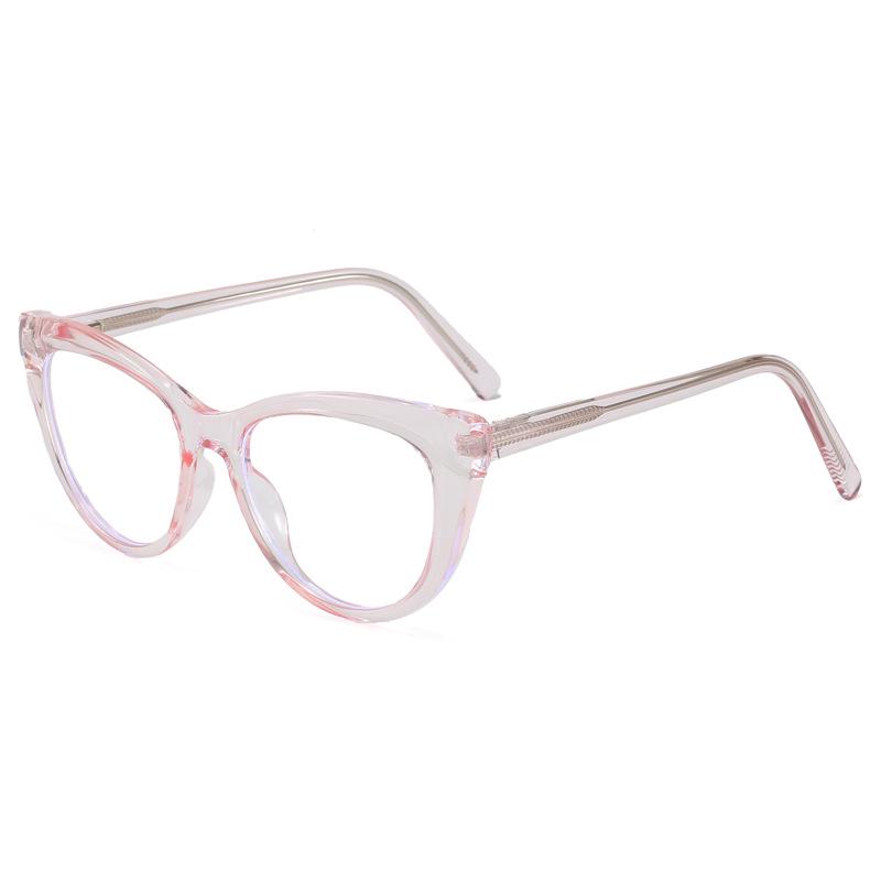 European Fashion Cat Eye Anti-Blue Light Propionate Glasses for Versatile Slimming Effect