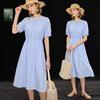 Elegant Tencel Pleated Midi Dress for Women