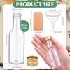 1.7oz Plastic Spirit Bottles Mini Liquor Bottles Set, Mini Plastic Alcohol Shot Bottles with Caps, Funnels, Kraft Tags for Party