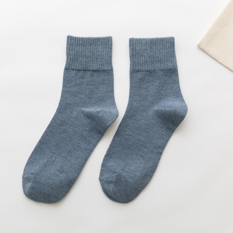 Spring/Summer Women's Mid-Calf Cotton Socks - Trendy Japanese/Korean Style, Candy Colors, Thick, Versatile