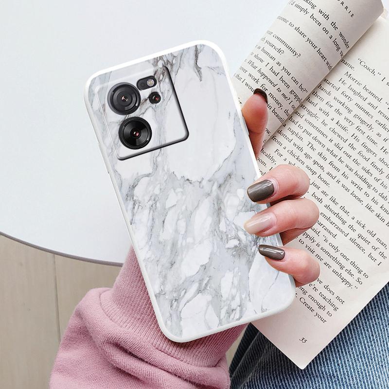 For Xiaomi 13T Pro Pink Gold Marble Art Fashion Phone Case Soft Silicone Funda Cover For Xiaomi 12T 11T 10T 12 Lite Coque Bumper