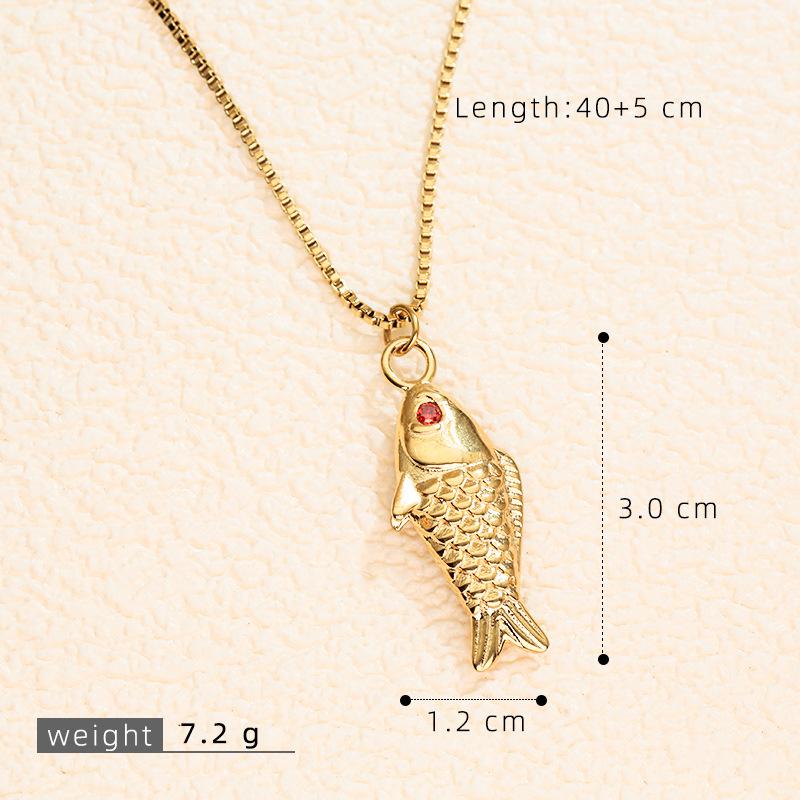 Bestseller Edelstahl Fisch Anhänger Halskette für Damen - Trendy, Modisch und Exquisite Schlüsselbein Kette