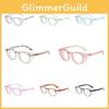 Vintage Round Blue Light Blocking Eyeglasses Windproof And Dustproof Pc Frame Transparent Lenses Suitable For Men And Women