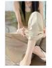New Chinese Style Women's High-Waist Wide-Leg Pants for Summer - Ice Silk Feel, Floor-Length, Casual Drape.