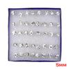 20 Paar/Set Damen Mädchen Strass Kristall Ohrstecker Ohrringe Gemischte Stile Runde Kleine Ohrringe Sets Party Schmuck Geschenk 2 3 4 5mm