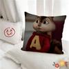 Federa Cuscino Cartone Animato Alvin e i Chipmunks Moda Quadrata Federa Camera da Letto Divano Stanza Decorazione Ins Tempo Libero